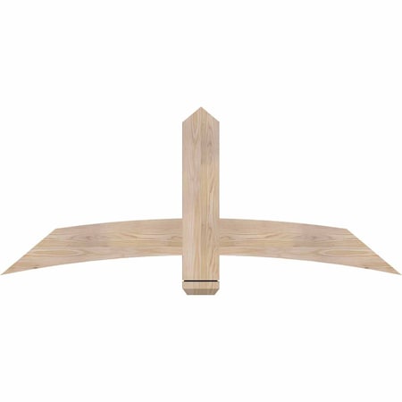 Ekena Millwork Bellingham Smooth Timber Gable Bracket, Douglas Fir, 60"W x 25"H x 1 1/2"D x 5 1/2"F, 10/12 Pitch GBW060X25X0206BEL00SDF